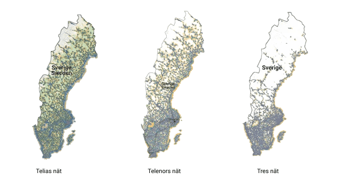 täckningskarta jämförelse